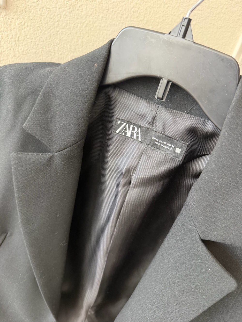 ZARA Black Men's Classic Notch Lapel Blazer